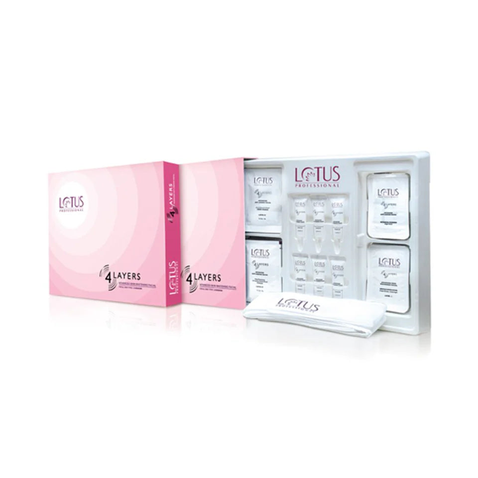 Lotus Professional 4 Layers Advanced Skin Whitening Facial Kit (6 Sessions)