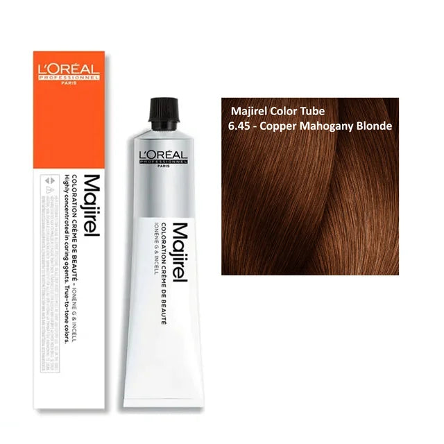 Loreal Majirel Hair Color 6.45 Mahogany Copper Dark Blonde 60ml | Copper Mahogany Hair Colour
