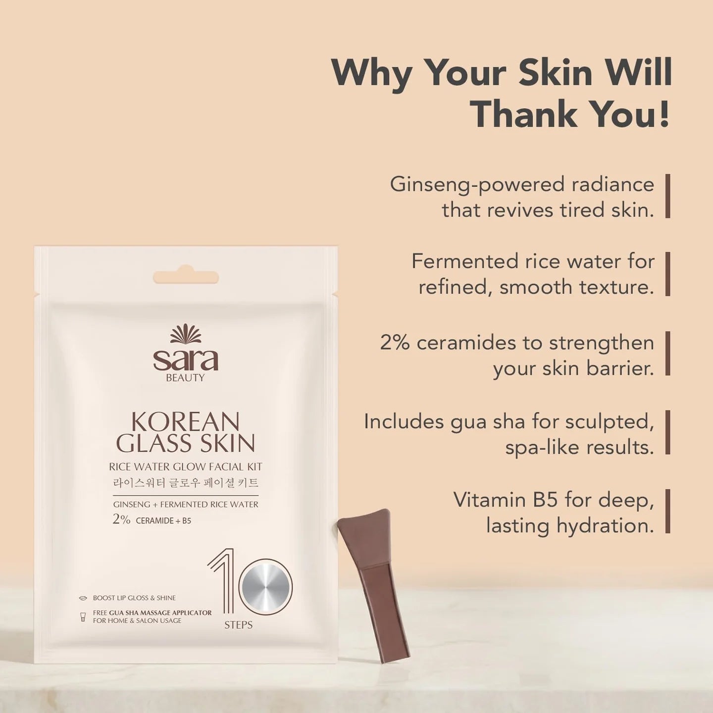 Sara Korean Glass Glow Facial Kit
