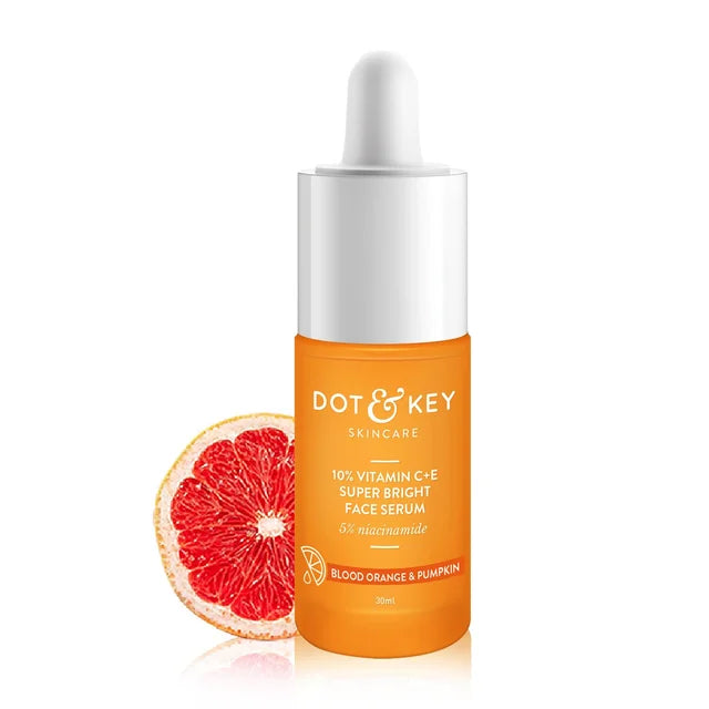 Dot & Key 10% Vitamin C + E Super Bright Face Serum | 5% Niacinamide Serum | Vitamin C Serum with Blood Orange & Pumpkin | Glow your skin | Reduce Dullness | Brighten & Hydrate Your Skin | For All Skin Types | 30ml