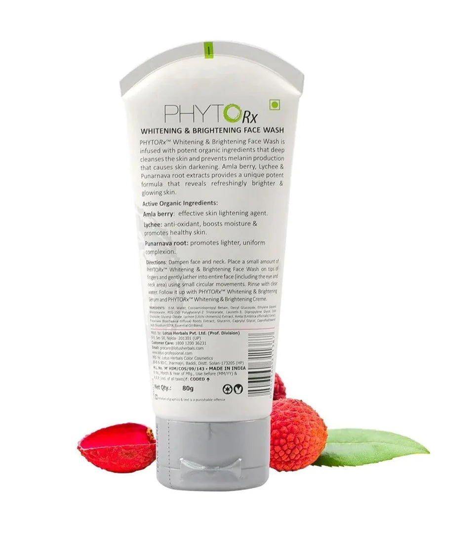 Lotus Professional Phyto-Rx Whitening & Brightening Face Wash (80gm)