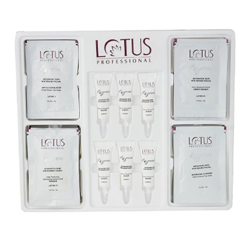 Lotus Professional 4 Layers Advanced Skin Whitening Facial Kit (6 Sessions)