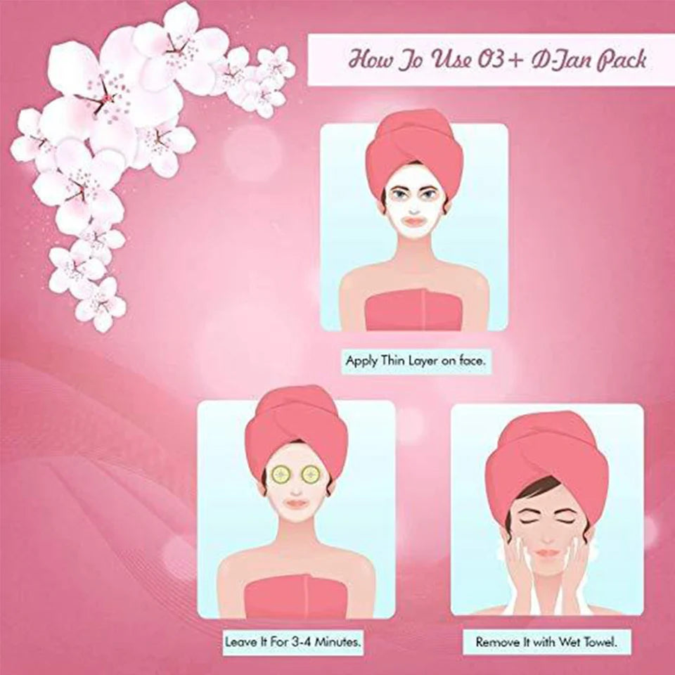 O3+ D-TAN Face Pack for Tan Removal, Brightening & Glow Boosting | For All Skin Types (50gm)