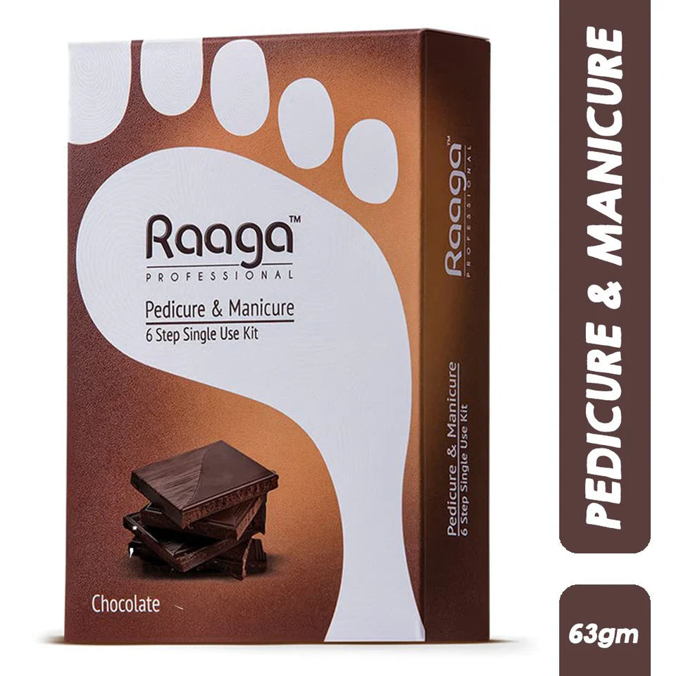 Raaga Professional Chocolate Pedicure and Manicure 6 Step Single Use Kit