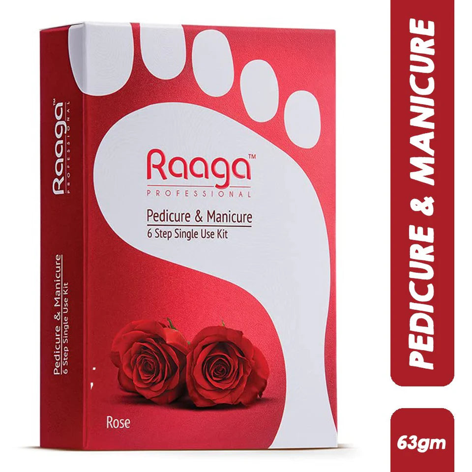 Raaga Professional Rose Pedicure & Manicure 6 Step Single Use Kit