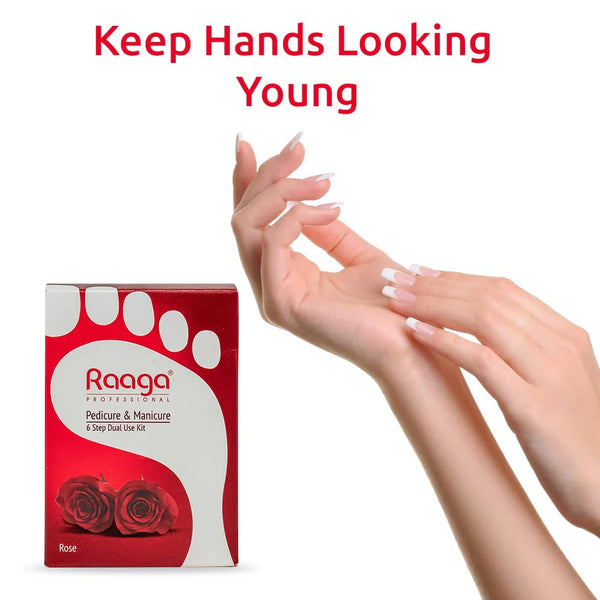 Raaga Professional Rose Pedicure & Manicure 6 Step Single Use Kit