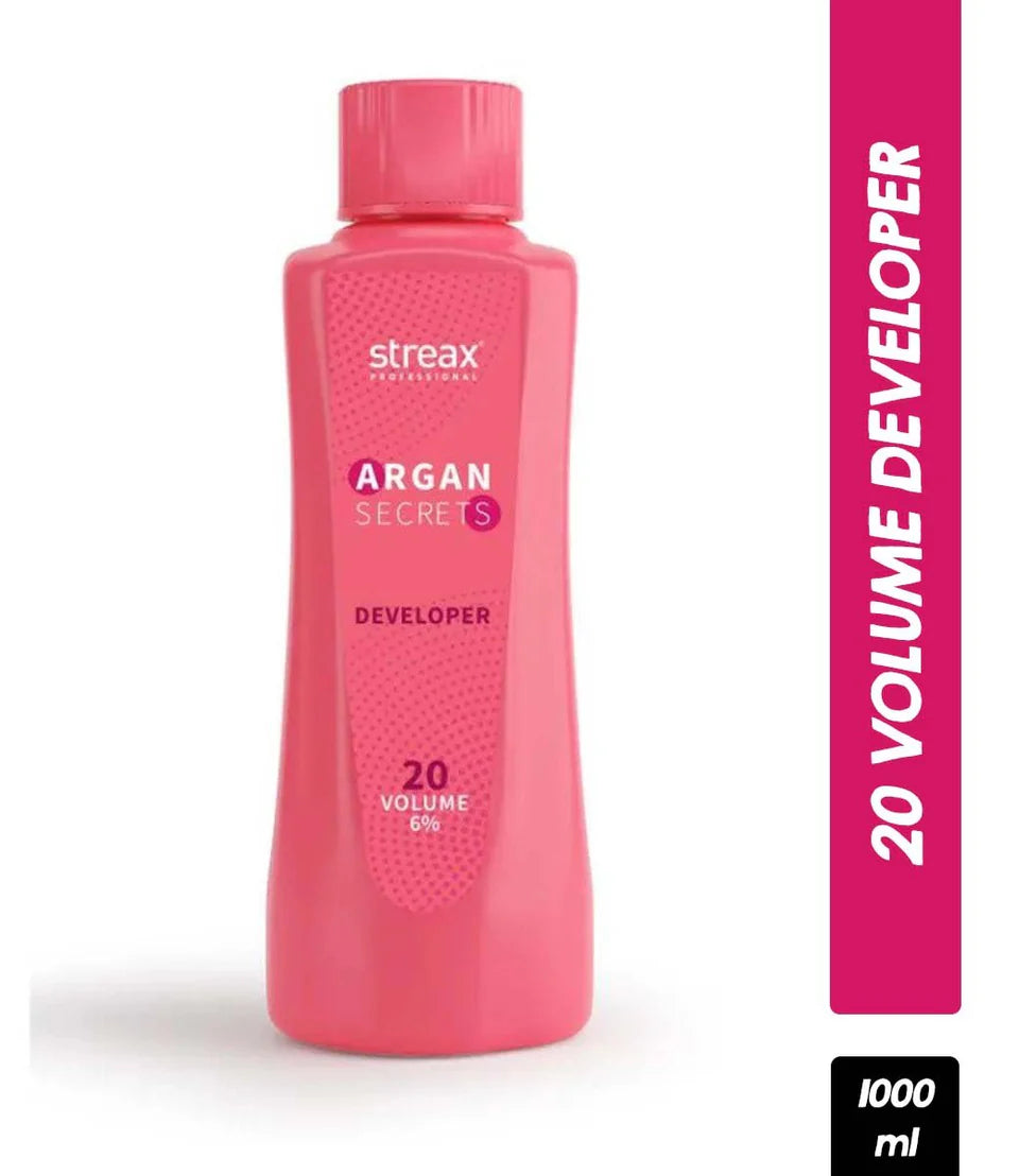 Streax Professional Developer for Argan Secrets Colourant - 20 Volume 6% (1000ml)