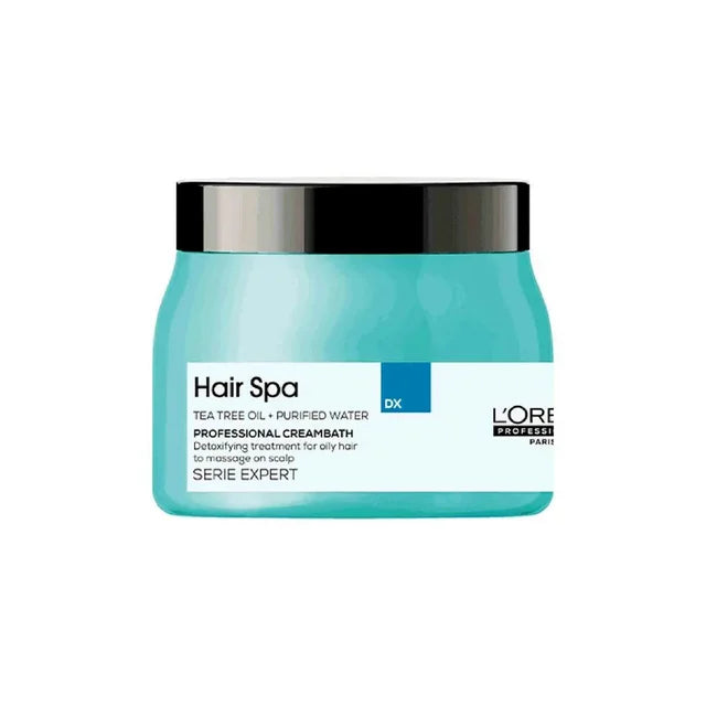 Loreal Professional Hair Spa DX Creambath - 490g | Enriched Tea Tree Oil & Purified Water | Scalp Detox Treatment | Soft & Shiny Hair | For Oily Hair | Frizz Control | Salon-Like Treatment at Home
